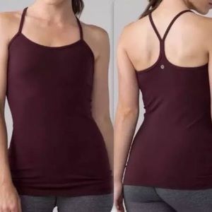 Lululemon Power Y Tank — maroon